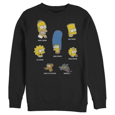 Men's The Simpsons Family Faces Sweatshirt : Target