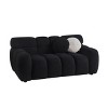 NicBex Couches for Living Room Cloud Couch Boucle Sofa Couch 2 Seater Comfy Couch Modern Upholstered Tufted Sofa with 2 Pillows, Black - 4 of 4