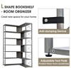 71"H 7-Tier Bookcase Home Office Bookshelf Display Rack L-Shaped Corner Bookcase with Open Storage Shelves and Metal Frame-ModernLuxe - 4 of 4