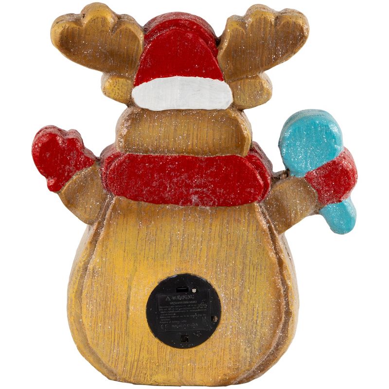 Northlight 14.25" LED Lighted Noel Gingerbread Reindeer Christmas Decoration, 5 of 6