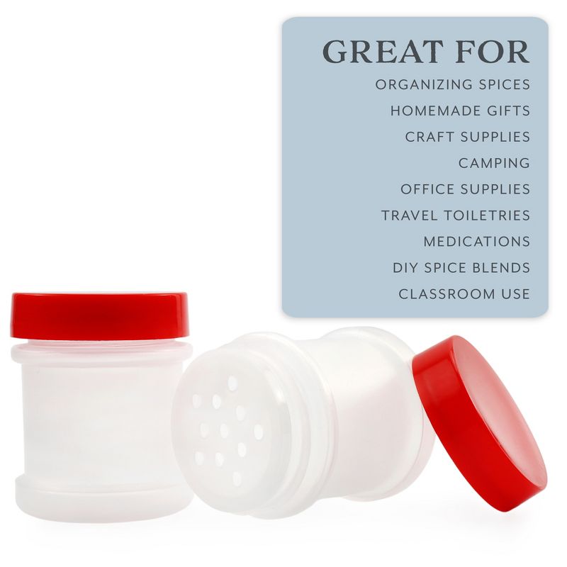Cornucopia Brands-Mini Plastic Spice Jars 2Tbs Capacity Bottles with Lids and Sifters 12pk, 4 of 9
