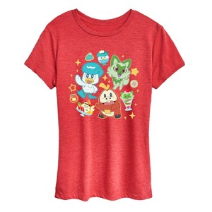 Women's - Pokémon - Sprig Fuec Quax Cafe Short Sleeve Graphic T-Shirt - 1 of 4