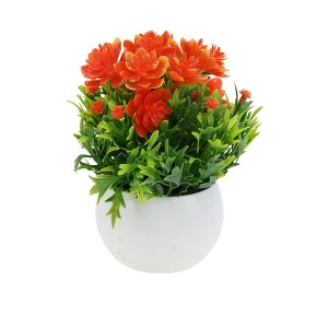 Unique Bargains Artificial Plants Semi-circle Lotus Bowl Plastic 2.95"x2.95"x6.69" 1 Pc - 1 of 4