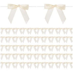 Unique Bargains Polyester Multipurpose Use Durable Flexible Gift Wrap Bows 50 Pcs - 1 of 4