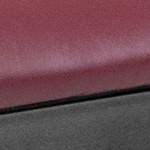 burgundy vinyl seat/black metal frame