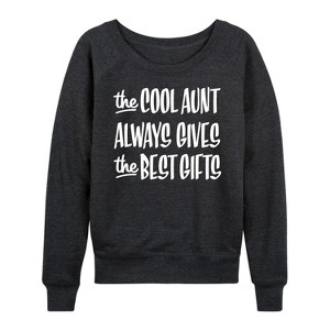 Women's - Instant Message - Best Christmas Gifts Cool Aunt Lightweight French Terry Slouchy - 1 of 4