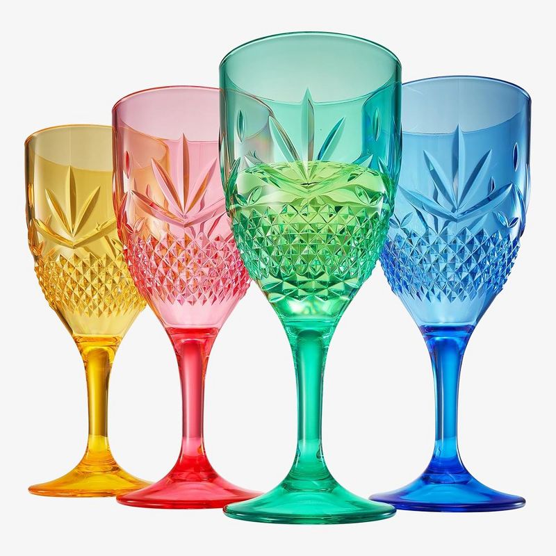 Khen's Shatterproof Vibrant Colored Wine Glasses, Luxurious & Stylish, Unique Home Bar Addition - 4 pk, 3 of 8