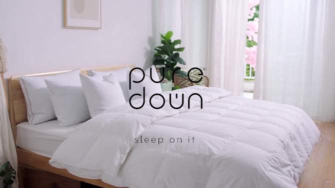 Peace Nest All Season White Goose Feather and Down Comforter, 2 of 9, play video