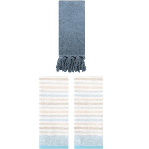 REGALWOVEN 3 Packs Cotton Absorbent Soft Bathroom Hand Towels - 1 of 4