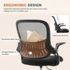 RISOKEYS Home Office Chair Ergonomic Desk Chair with Lumbar Support & Flip-Up Arms-Breathable Mesh Seat,Height Adjustable for Office,Study - 4 of 4