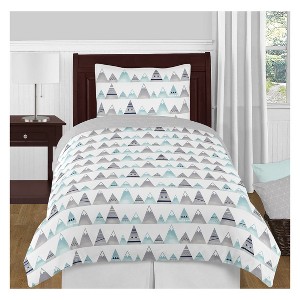 Twin 3pc Mountains Bedding Set - Sweet Jojo Designs, Blue Green