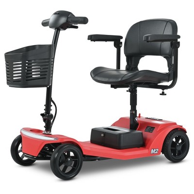 Scooters for Adults 4 Wheel Powered Mobility Scooters Folding Electric Bike for Seniors 330 lbs Capacity Bicycle 20 Miles LED Light