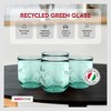 Amici Home Vino Stemless Glassware Set, 4 Piece 12 Oz Green Recycled Embossed Winery & Cocktail Cups, Rustic Italian Made Drinkware, Dishwasher Safe - 2 of 4