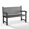 Gulches Outdoor Resin Bench (47.87”L×23.07”W×35.24”H) – Wood-Look Weather-Resistant, 5 Metal Bars, 500LBS Capacity for 2 - 4 of 4