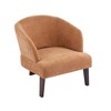 Modern Fabric Accent Chair with Round Back and Plush Foam Seat - 3 of 4