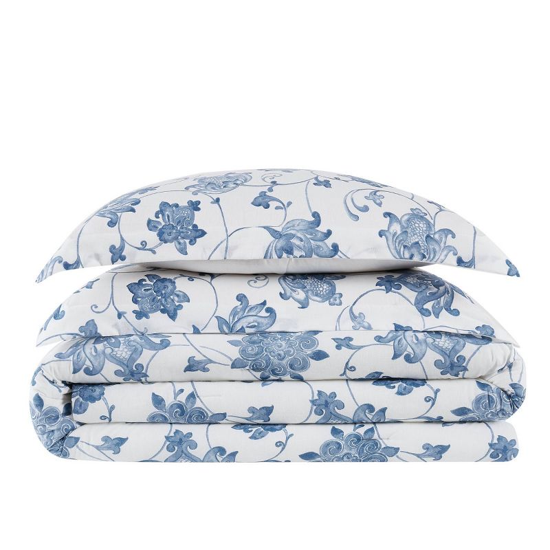 Twin XL 2pc Estate Bloom Comforter Set Blue - Cottage Classics, 4 of 6