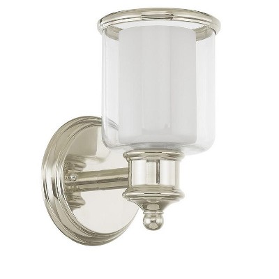 Polished Nickel 1-Light Outdoor Wall Sconce