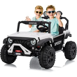 24V Kids Electric Ride-on Truck with Parent Remote Control, Spring Suspension, Parent Safety Brake, Storage, Off-Road Toy Car for Toddlers - 1 of 4