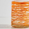 Mexican Handblown Drinking Glasses Set of 4 Orange Swirl - Verve Culture - image 3 of 4