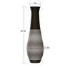 Aukfa 39-Inch Tall Standing Floor Vase – Durable Artificial Rattan with Two-Tone Dark Brown Finish - 3 of 4