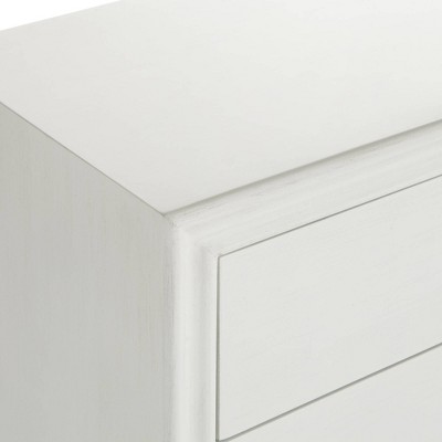 Oslo 32" White MDF and Poplar Mid-Century 3-Drawer Chest