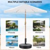 Ainfox 7.5ft Outdoor Tassel Patio Umbrella For Outdoor Table Umbrella,Market Umbrella with 6 Sturdy Ribs, with Push Button Tilt and Crank - 3 of 4