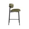Meridian Furniture,Lupita Olive Vegan Leather Counter Stool, Set of 2 - 3 of 4