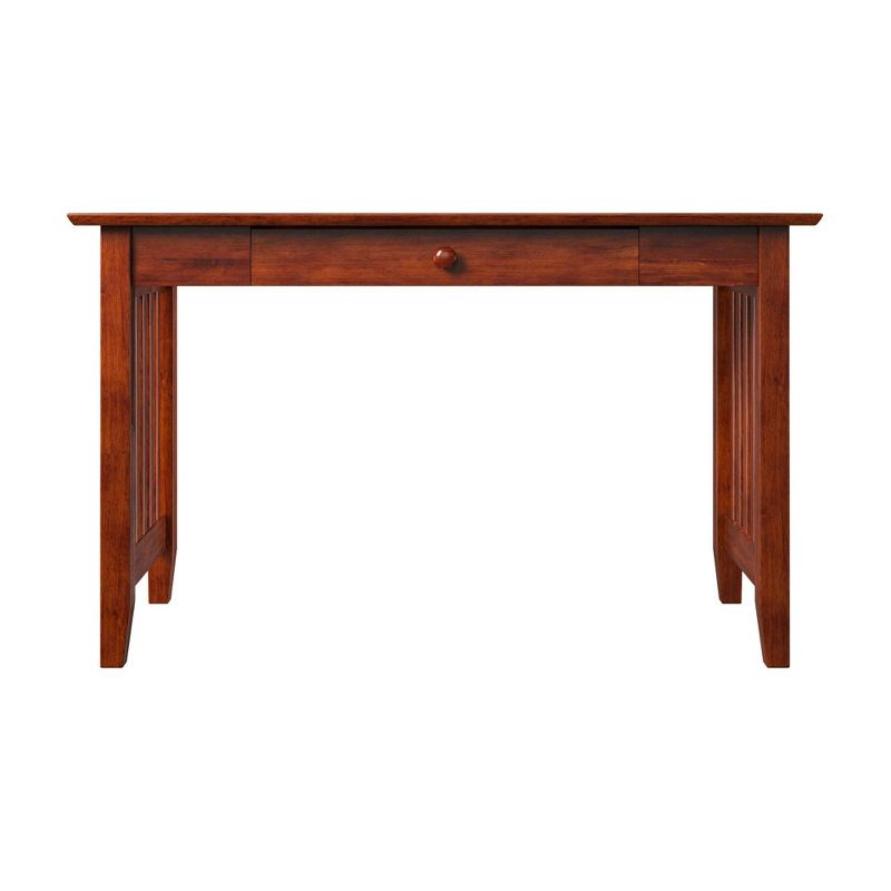 Mission Wood Writing Desk with Drawers Walnut - AFI, 4 of 10