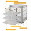 Winado 85 Qt. Stainless Steel Buffet Server with 3 Removable Shelves - 4 of 4