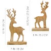 AuldHome Design Wooden Reindeer Statues Set of 2; Primitive Style Mango Wood Christmas Holiday Figurines - 3 of 4