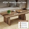 Lirago 47.24" Modern Wood Look Rectangular Side Table Lightweight Sturdy Design for Living Room Bedroom or Office Brown - 3 of 4