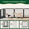 Yaheetech 6 Panels Dog Playpen Panels Metal Pet Playpen, Black - 4 of 4