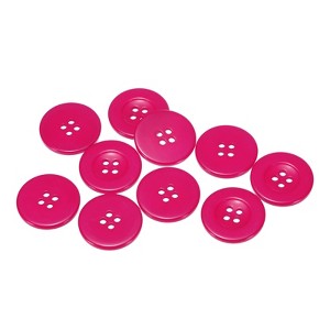 Unique Bargains Resin Snap Fastener Round Flat 4-Hole Sewing Buttons 10 Pcs - 1 of 4