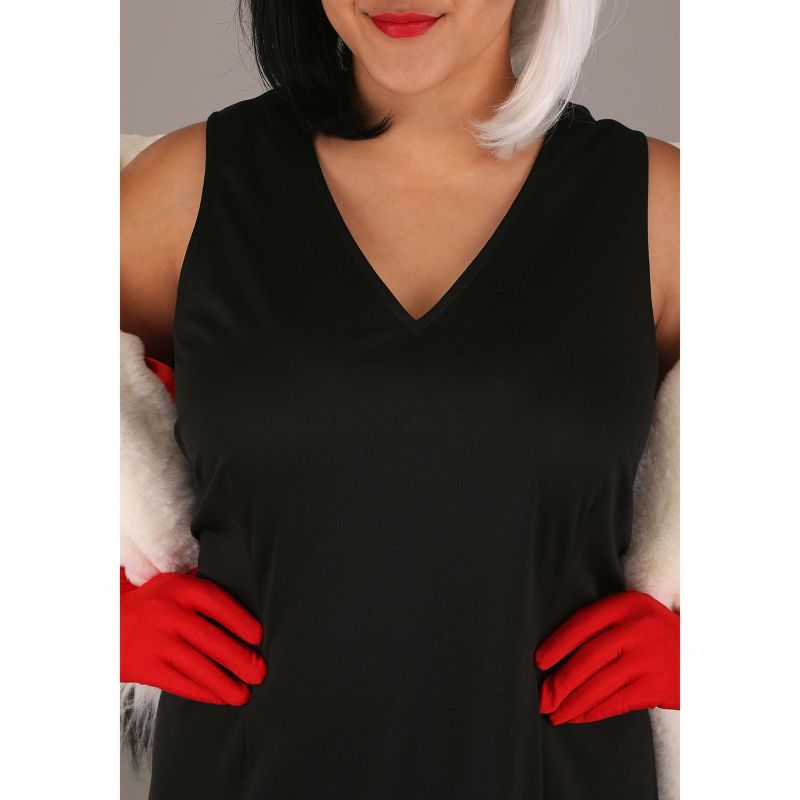 HalloweenCostumes.com 101 Dalmatians Women's Plus Size Cruella De Vil Costume., 4 of 6