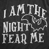 I Am The Night Fear Me Baby Bodysuit Funny Halloween Scary Bat Jumper For Infants - Crazy Dog Baby Bodysuit - 2 of 4