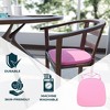 LeisureMod Memory Foam Chair Cushion with Ties – Removable Cover, for Dining & Kitchen Chairs - 2 of 4
