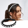 Unique Bargains Women's Fashion Faux Pearl Braided Tape Headband Hairband 0.79 Inch Wide 1 Pc - 2 of 4