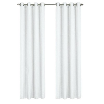 RT Designer Collection Gibson Luxurious Decorative Grommet Curtain Panel 54" x 90" White