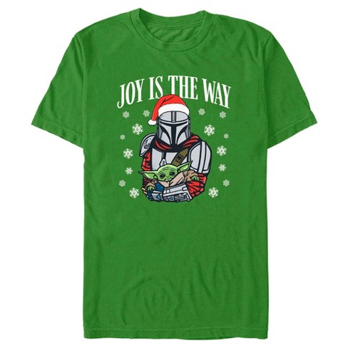 Men's Star Wars: The Mandalorian Christmas Grogu and Din Djarin Joy is the Way T-Shirt - image 1 of 4