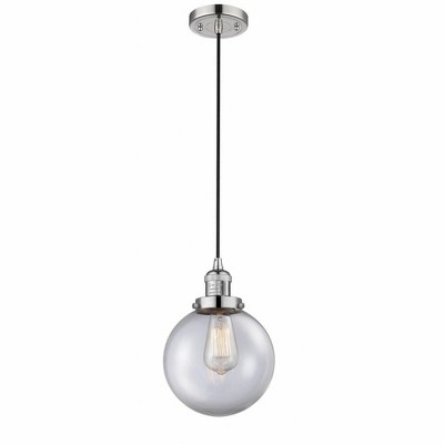 Beacon - 1 Light Cord Hung Mini Pendant In Industrial Style-11.5 Inches Tall and 8 Inches Wide