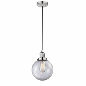 Beacon - 1 Light Cord Hung Mini Pendant In Industrial Style-11.5 Inches Tall and 8 Inches Wide - 1 of 1