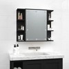 vidaXL Mirror Cabinet Black Engineered wood Medium Mirror Cabinet - 4 of 4