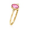 Pure Collection by Ross-Simons 0.60 Carat Pink Topaz Ring With Diamond Accents in 14kt Yellow Gold - 3 of 4