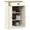vidaXL VIGO Shoe Cabinet Shoe Storage Organizer with Doors Solid Wood Pine - 3 of 4