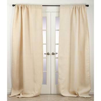 Saro Lifestyle Burlap Jute Chic Lined Curtain Panel