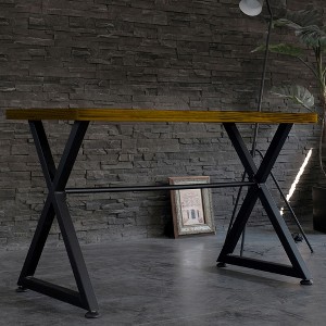 IHOMEADORE Brown Modern Nova Metal Industrial Console Table - 1 of 4