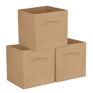 Unique Bargains Fabric Storage Bins 3 Pcs - 1 of 4