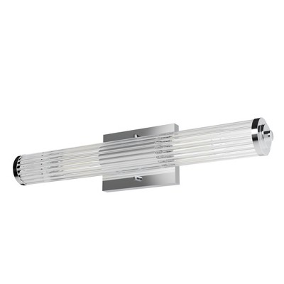 24" 2-Light Holly Grove Clear Glass Bathroom Vanity Wall Light Fixture - Hunter Fan