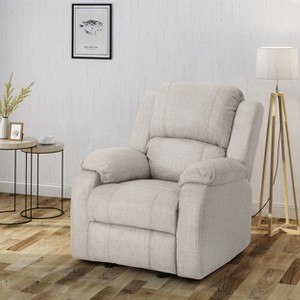 Lyngins Modern Upholstered Recliner Chair with Push Back & Footrest,Single Sofa Accent Chair for Living Room,Bedroom - 1 of 4