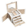 Large Accessory Organizer 4-Tier White Mirror Jewelry Box - 3 of 4